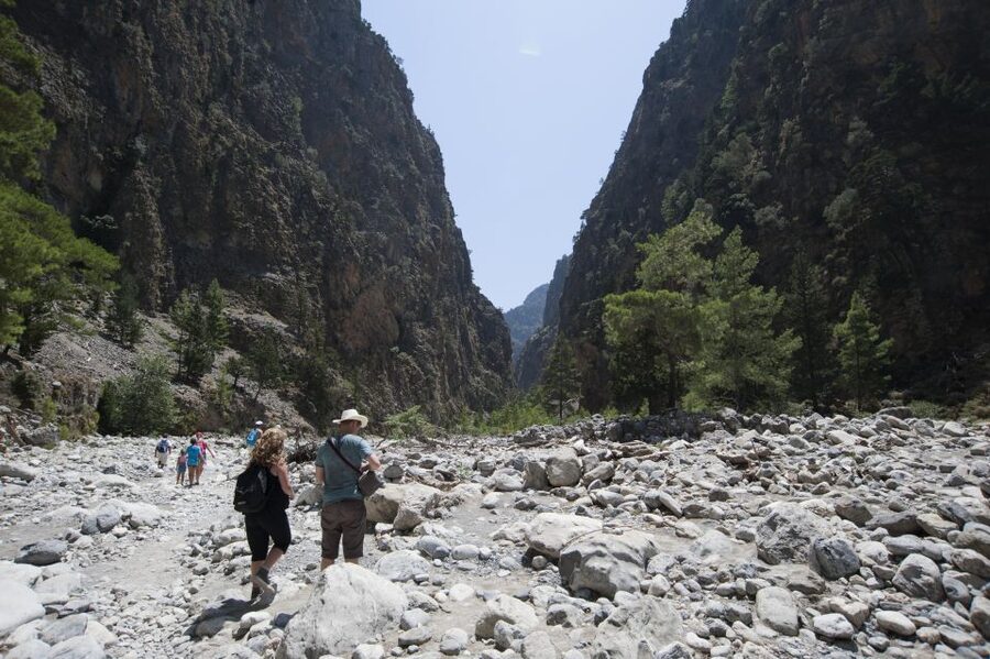 Crete: Samaria Gorge Hike - The Iron Gates and the gorge’s narrowest walls