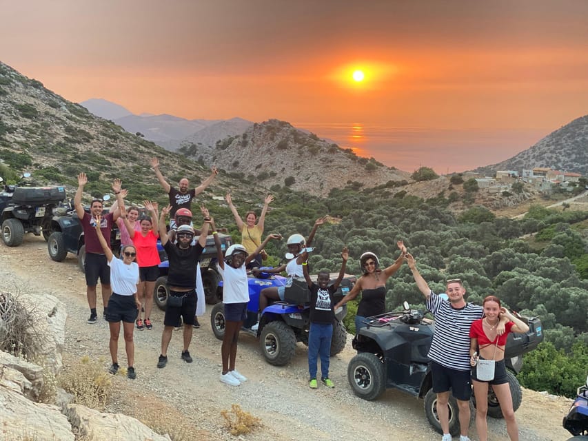 Crete: Sunset or Morning Quad with Local Products Tasting - Achlada offers a glimpse of older Crete