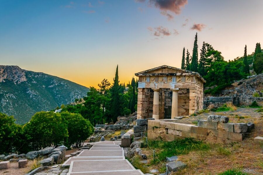 Delphi: Archaeological Site & Museum Ticket with Audio Tour - The ancient theater and the mountain views