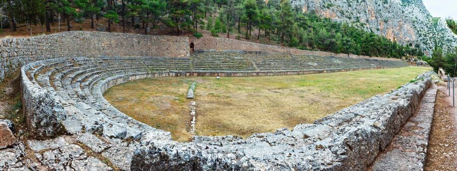 Delphi: Audiovisual self-guided tour with 3D models - The Pythian Games beyond the Olympic story
