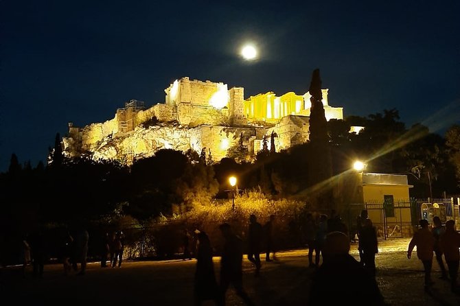 Electric Bike Tour of Athens by Night - Acropolis views from the Place of Democracy