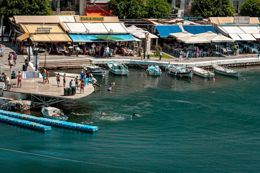 Elounda: Spinalonga Guided Boat Tour with BBQ and Swimming - Kolokytha Beach gives you the first long stop