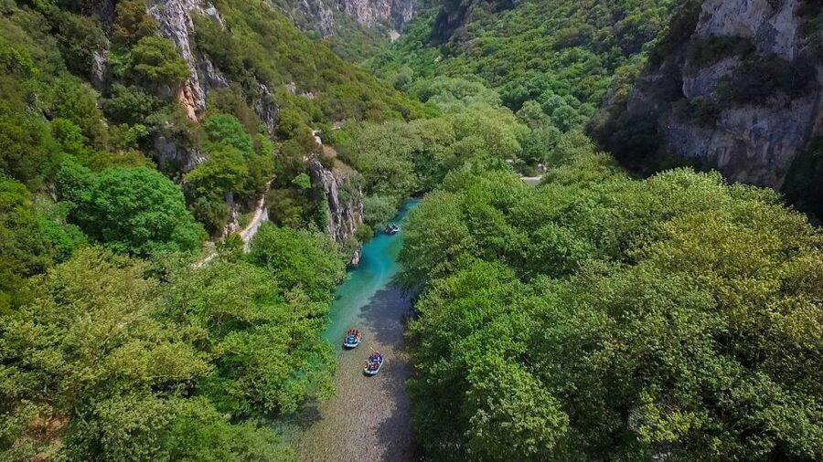 Epirus: Easy Rafting Experience on the Voidomatis River - Klidonia Bridge and the final waterfalls