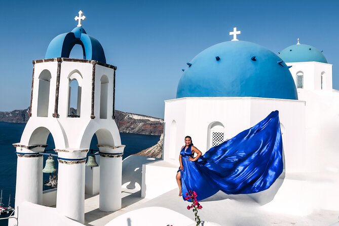 Exclusive Santorini Flying Dress Photoshoot with Pickup - Is $169.38 a fair price?