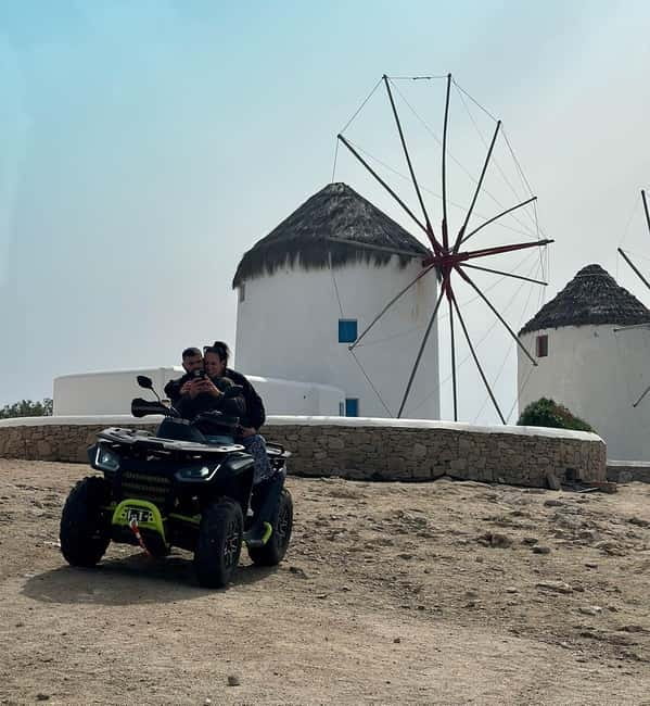 Explore Mykonos Island with a 650cc ATV / QUAD Tour - Spilia Agia Anna and the less familiar coast