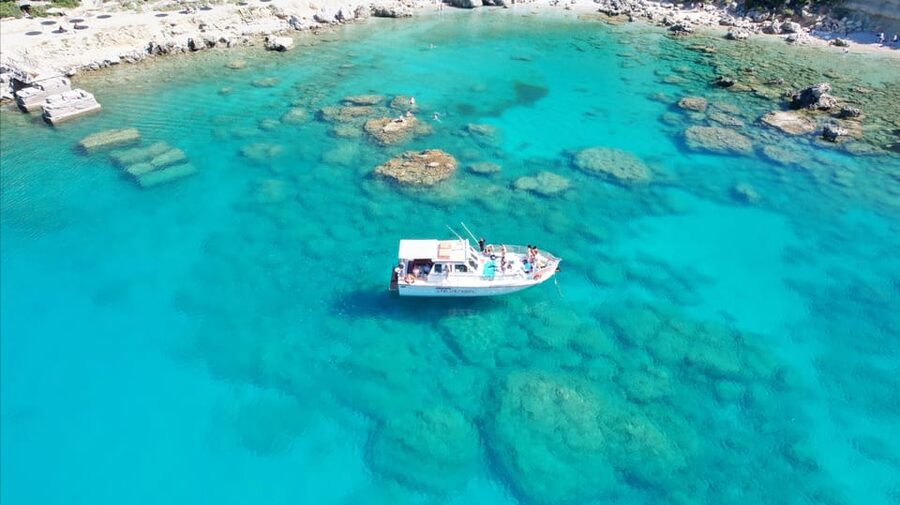 Faliraki: Boat Trip to Afantou Caves, Antony Quinn, Ladiko - Anthony Quinn Bay: the main event for fish and clear water