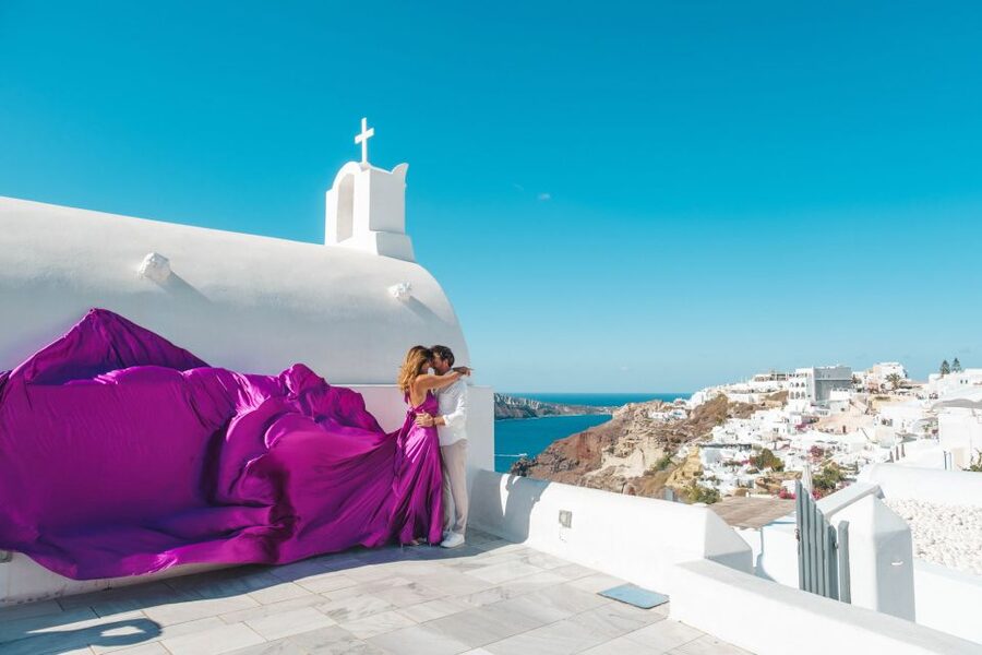 Flying Dress Santorini Photoshoot - Is $182 good value for two?