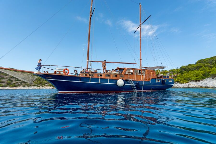 From Athens: Aegina, Agistri and Metopi Day Cruise w/ Lunch - The swim stop near Metopi, Moni, or Aponisos