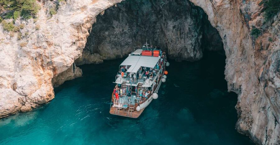 From Benitses/Lefkimmi: Blue Lagoon & Papanikolis Cruise - At a glance