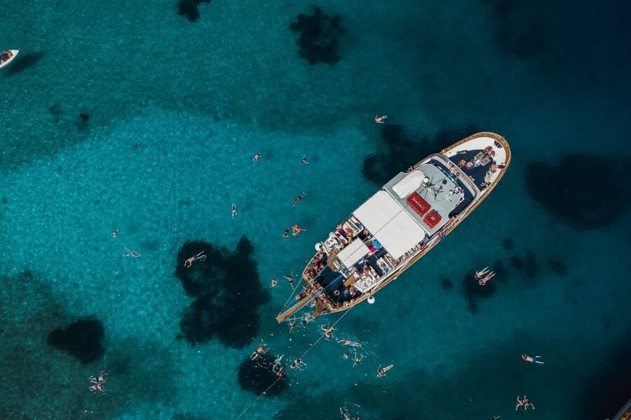 From Benitses/Lefkimmi: Blue Lagoon & Papanikolis Cruise - Blue Lagoon gives you the longest swim