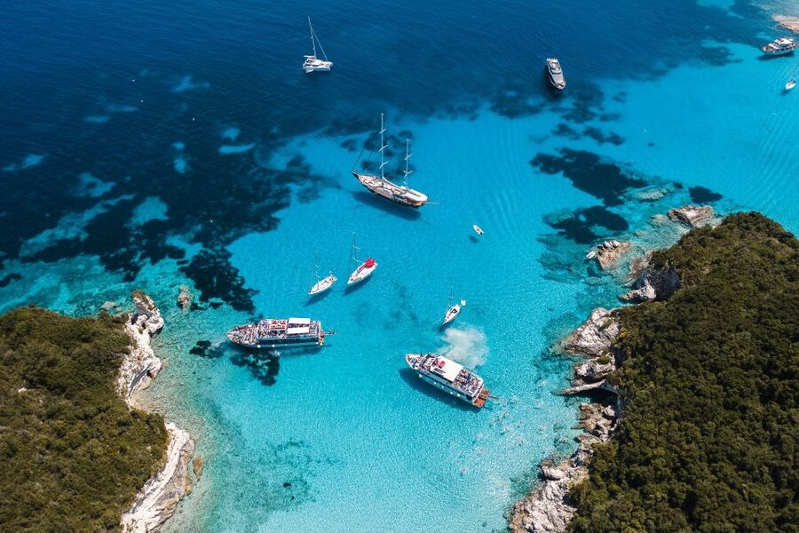 From Benitses/Lefkimmi: Paxos, Antipaxos & Caves Day Cruise - Antipaxos and the Voutoumi swimming stop