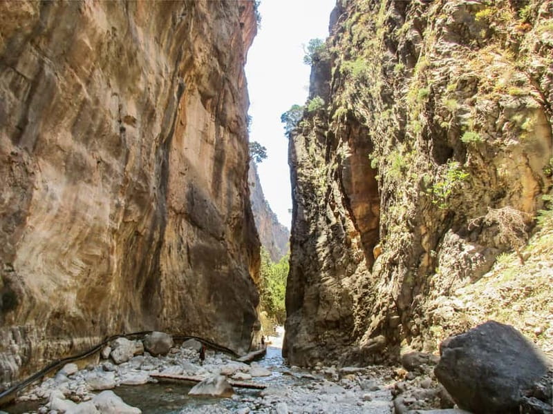 From Chania: Full-Day Samaria Gorge Trek Excursion & Guide - Entering the gorge from the White Mountains