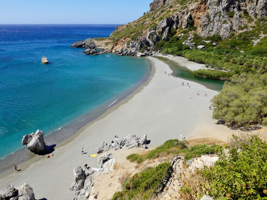From Chania: Preveli Palm Beach Day Tour - Three hours beside the river and palms