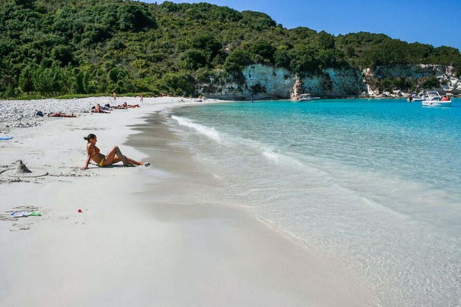 From Corfu: Day Cruise to Paxos, Antipaxos, and Blue Caves - Entering the blue caves of Paxos