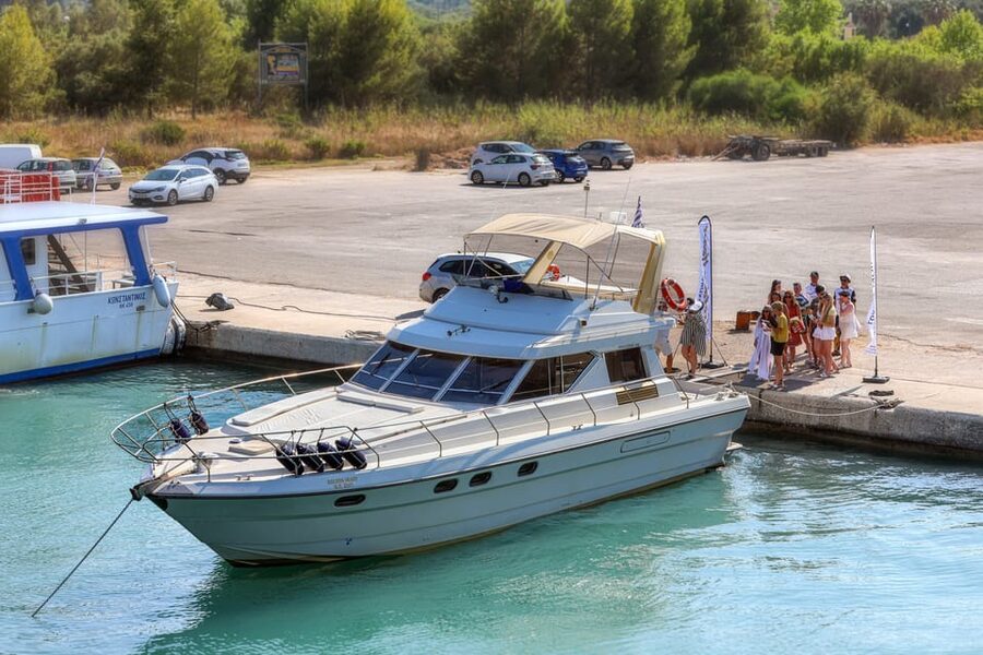 From Corfu: Luxury Yacht Cruise to Paxos and Antipaxos - Leaving Lefkimmi for the Ionian Sea