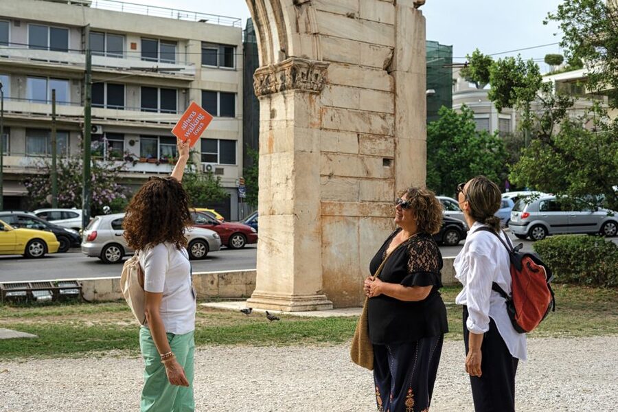 From Cruise Port: Athens City, Acropolis & Acropolis Museum - Walking toward the Acropolis through ancient Athens