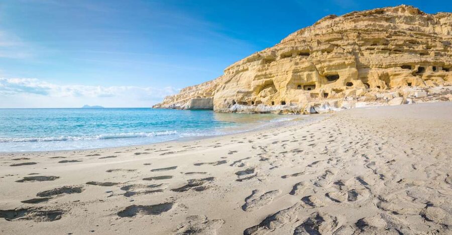 From Heraklion: Day Trip to Matala Hippie Beach and Caves - Four hours beside Matala Beach