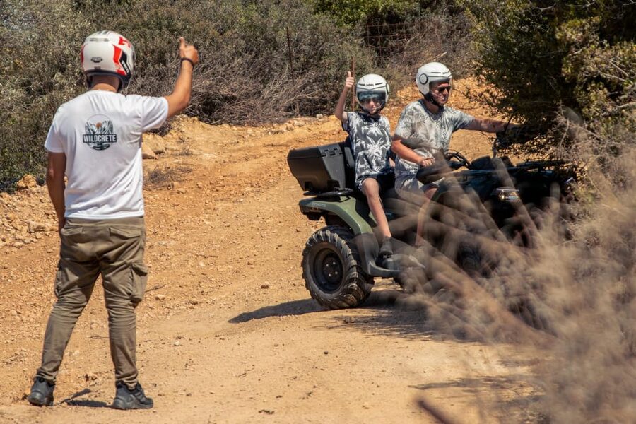 From Heraklion: Quad Safari Wild Crete Day Tour - Getting comfortable on the quad in Hersonissos
