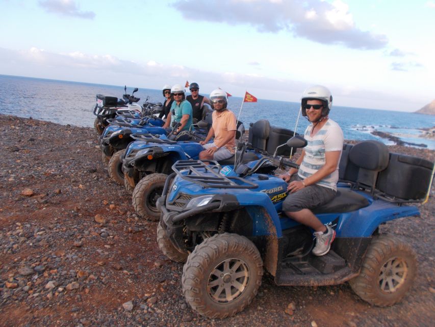 From Hersonissos/Malia: Guided Sunset Quad Safari - Sisi begins the off-road portion