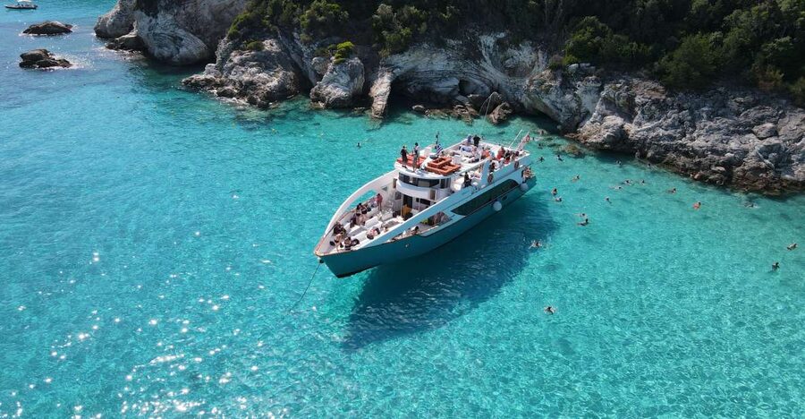 From Lefkimmi: Paxos, Antipaxos & Blue Caves Speedboat Tour - Swimming off Antipaxos for 90 minutes
