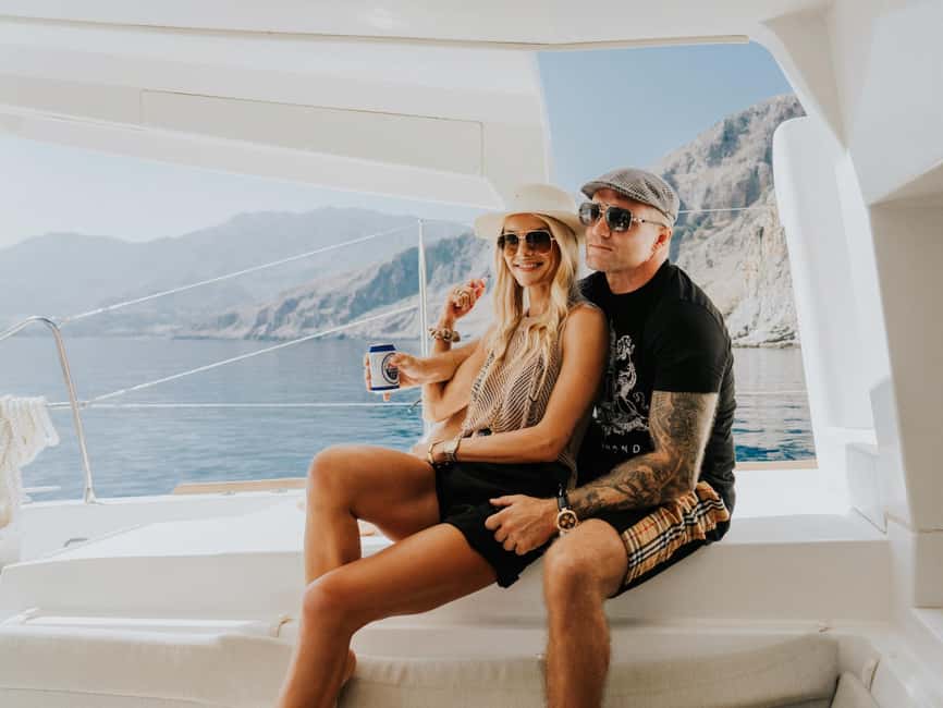 From Panormo: Luxe All-Inclusive Catamaran Cruise with Lunch - A Mediterranean lunch cooked on board