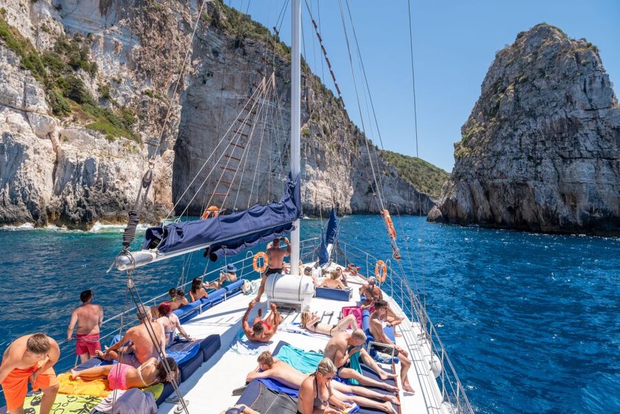 From Parga: Paxos and Antipaxos Cruise with Blue Caves - Boarding Megalochari at Parga’s pier