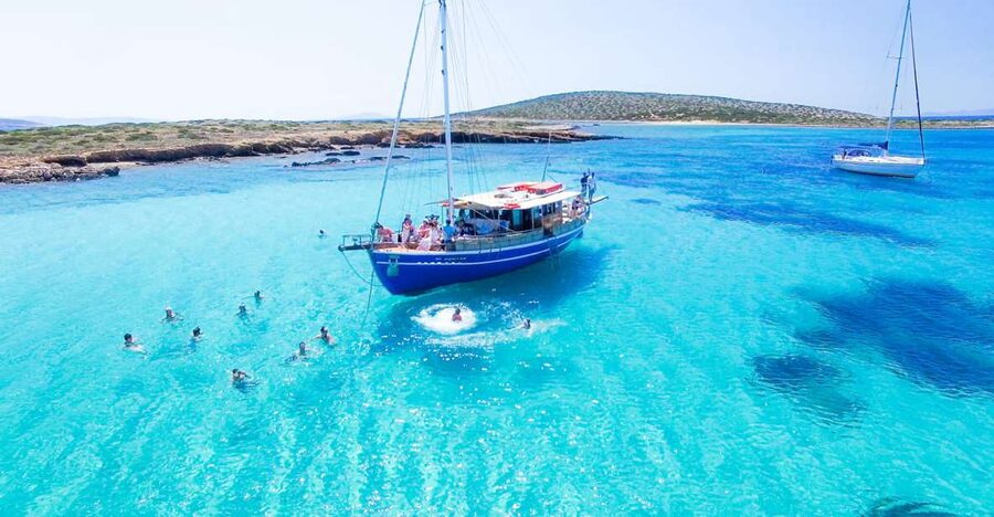 From Paros: Antiparos and Despotiko Full-Day Swim Cruise - The Blue Lagoon and the first swim