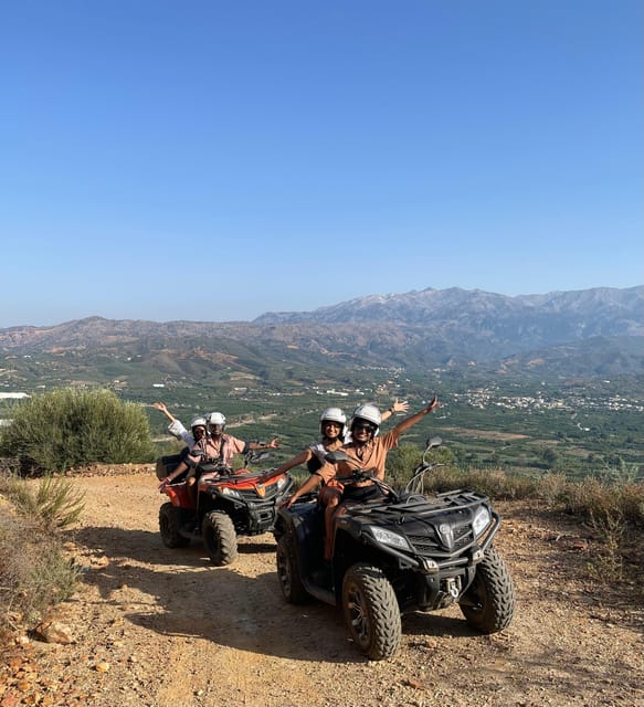From Platanias: Quad safari with Hotel transfer - From Platanias to the Cretan hills