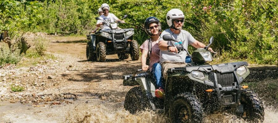 From Rethymno: Half-Day Quad Bike Safari - The mountain viewpoint and the first pause