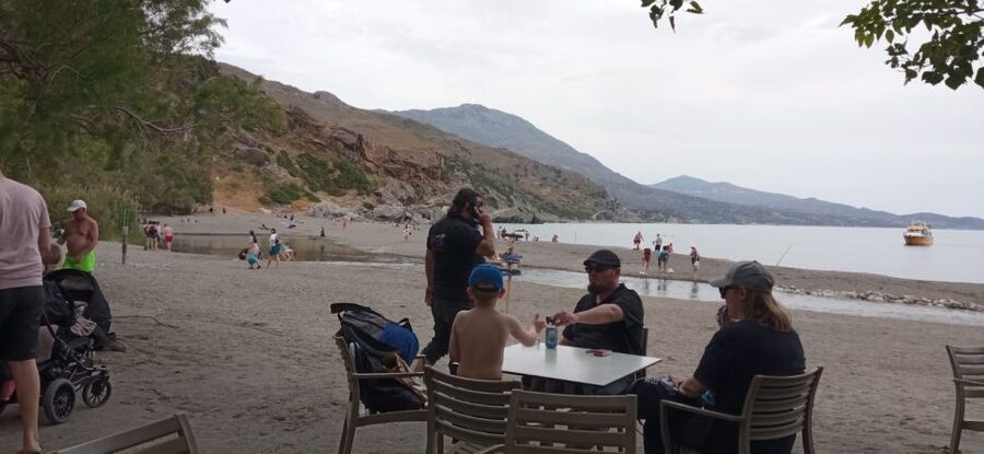 From Rethymno: Kourtaliotiko, Preveli Palm Beach, & Damnoni - Damnoni: lunch, snorkeling, and a calmer beach break