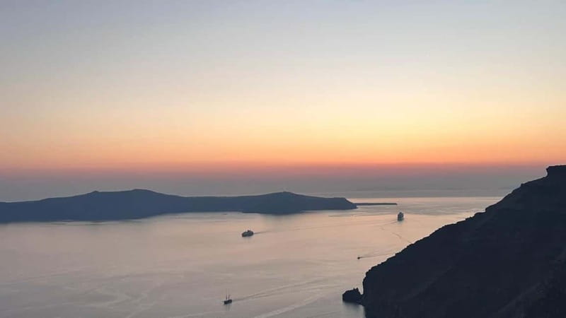 From Santorini: Volcano Cruise With Oia Sunset - Palea Kameni and the sulfur-water swim