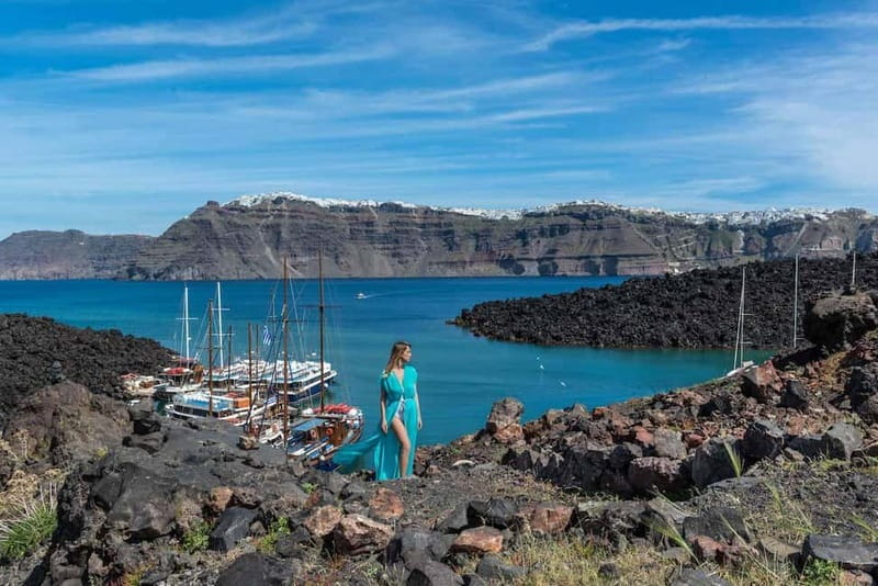 From Santorini: Volcano Cruise With Oia Sunset - Thirassia, village paths, and the climb to Manolas