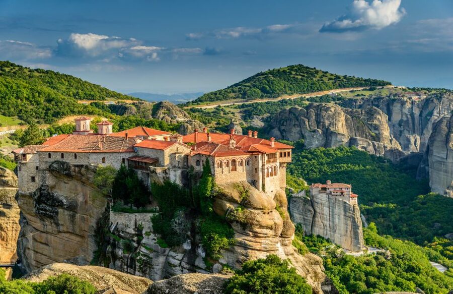 From Thessaloniki: Train Trip to Meteora & Monastery Tour - Entering three monasteries