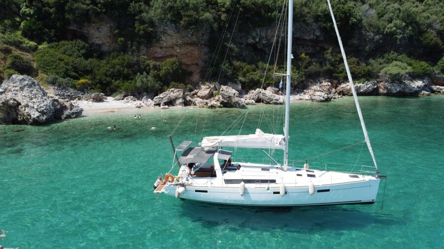 Gouvia: Corfu Island Sailing Trip with Snack and Soft Drinks - The blue caves add a short burst of adventure