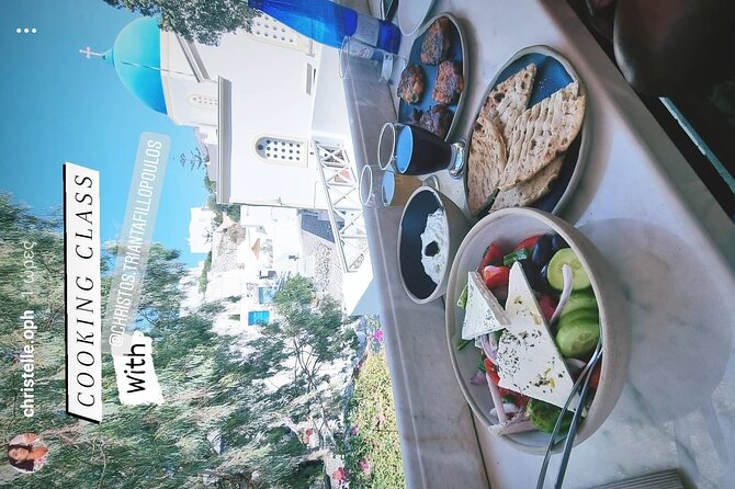 Greek Cuisine Cooking Class in Santorini with Recipes and Wine - The meal, wine, and recipe value