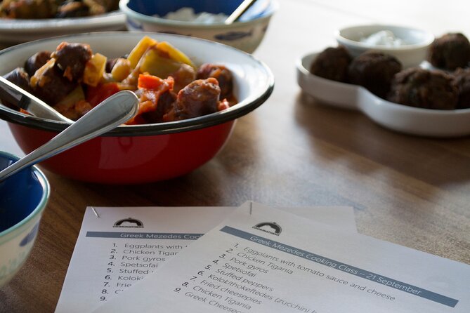 Greek Meze Cooking class and dinner with an Acropolis view - Vegetarian, vegan, and allergy planning
