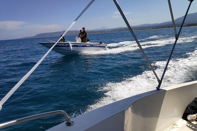 Half-Day Small-Group Boat Safari in Crete - Cruising along the coast near the cave