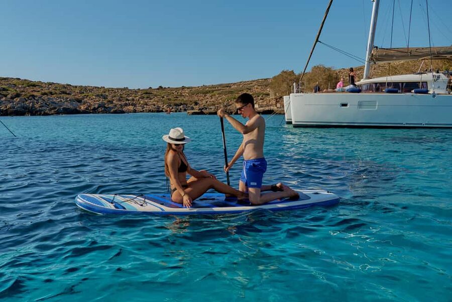 Heraklion: Dia Island Catamaran Cruise with Dinner and Wine - The crew, food, and overall feel