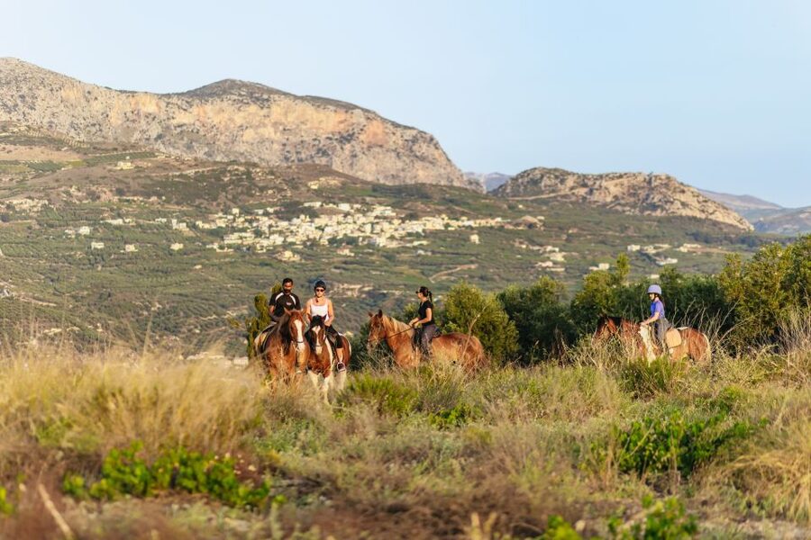 Heraklion: Finikia Horse Riding Tour with Lunch or Dinner - Afternoon riding, sunset, and the return to the farm