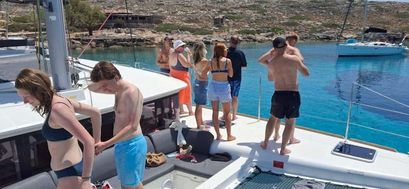 Heraklion: Luxury Catamaran Cruise to Dia Island with Lunch - What the return sailing feels like