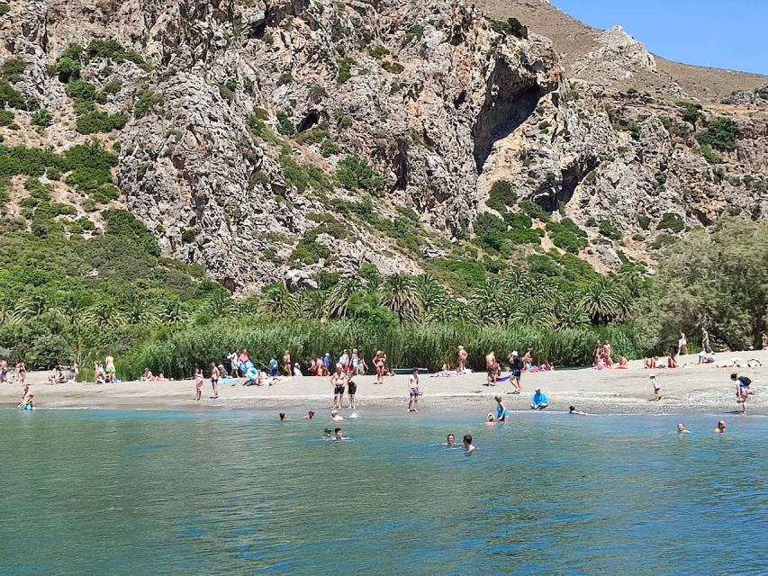Heraklion: Preveli By Boat, Damnoni & Kourtaliotiko Springs - Preveli Palm Beach: Two Hours at Crete’s Most Unusual Shore