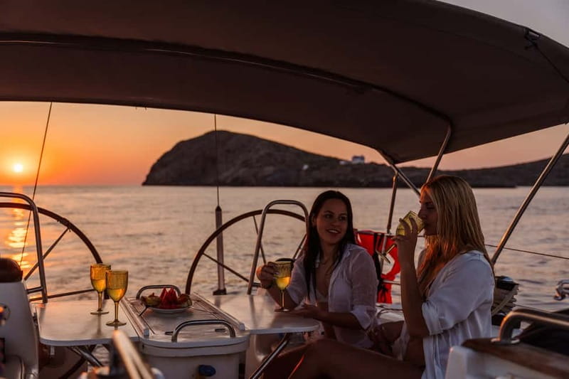Heraklion: Sunset Sailing Cruise Dia Island with Snorkeling - Snorkeling, swimming, and paddleboarding in the bay