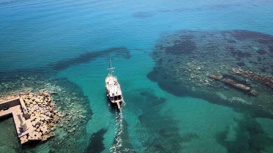 Hersonisos: Boat Cruise with Swim Stops and Lunch - The first hour and St. George Bay