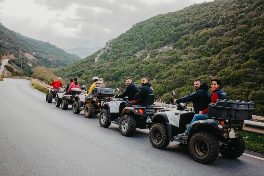 Hersonissos: ATV Quad Bike Safari in the Mountains of Crete - Askous views and the descent toward Kasteli