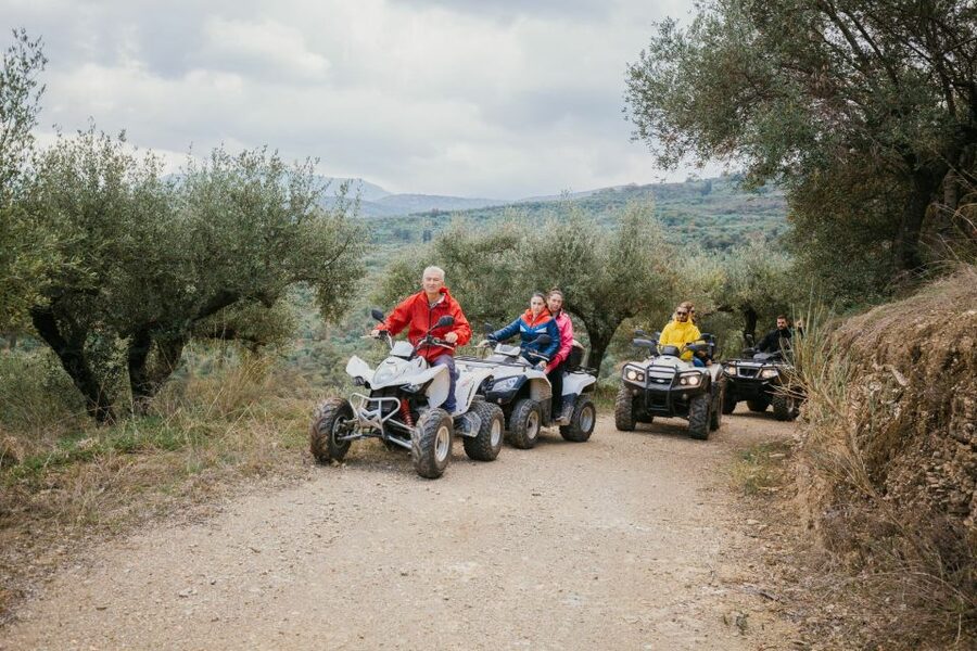 Hersonissos: ATV Quad Bike Safari in the Mountains of Crete - Olive groves, riverbeds, and the road to Potamies