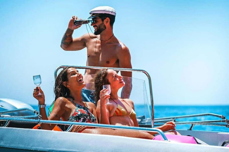 Hersonissos: Rent a Boat - No License Needed - Following the coast toward Saint George Bay