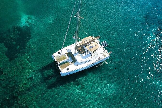 Island Hopping: Santorini Catamaran Charter Cruise with a skipper - Day 1: Leaving Santorini at 3:00 p.m.