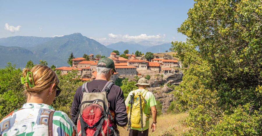 Kalabaka: Meteora Small-Group Hiking Tour w/ Monastery Visit - Dupiani Hermitage and the first rock views