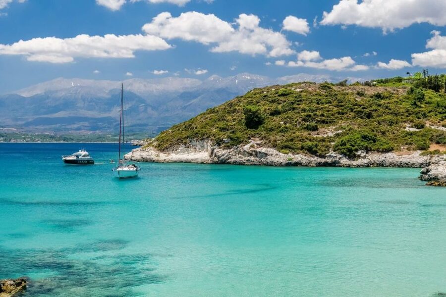 Kolimvari: Sailing Cruise with Meal & Water Activities - Agioi Theodoroi: a beautiful bay and a famous island