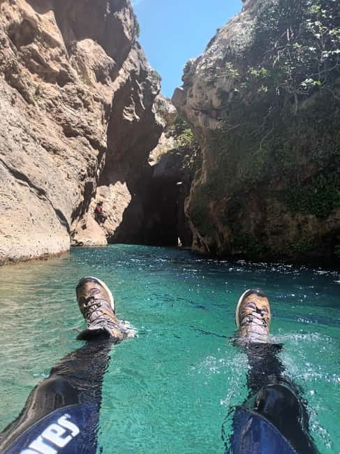 Kourtaliotiko Gorge: Guided River Adventure Trek with Lunch - The waterfall swim is the big opening moment